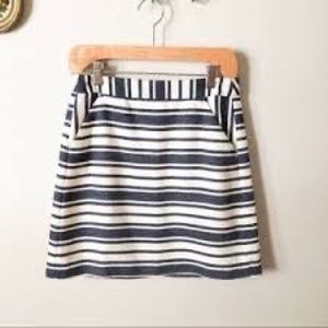 Blue and White Knit Skirt